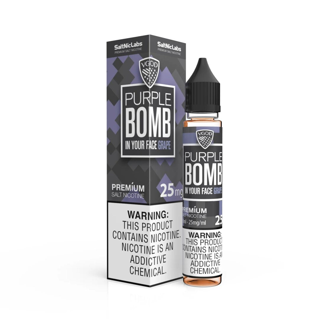 Review of Purple Bomb Salt Nic E-Juice by VGOD