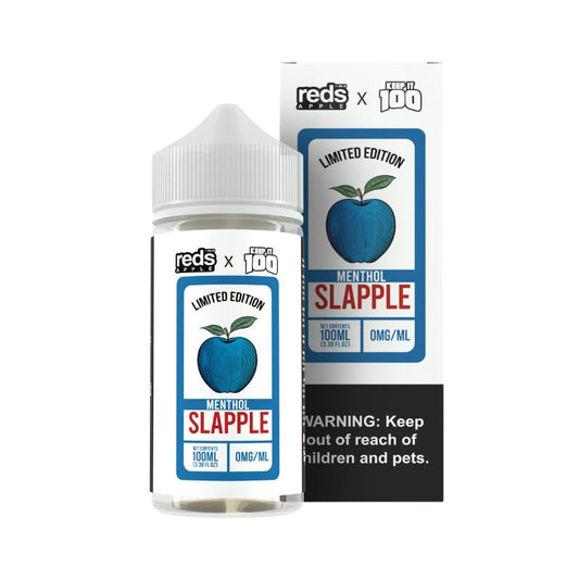 7 Daze Reds X Keep It 100 Slapple Menthol E-Liquid 100mL - a Refreshing Flavor