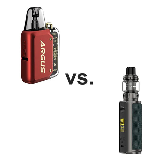 Vaporesso Target 200 Mod Starter Kit vs. Voopoo Argus P1 20w Pod System Starter Kit Comparison