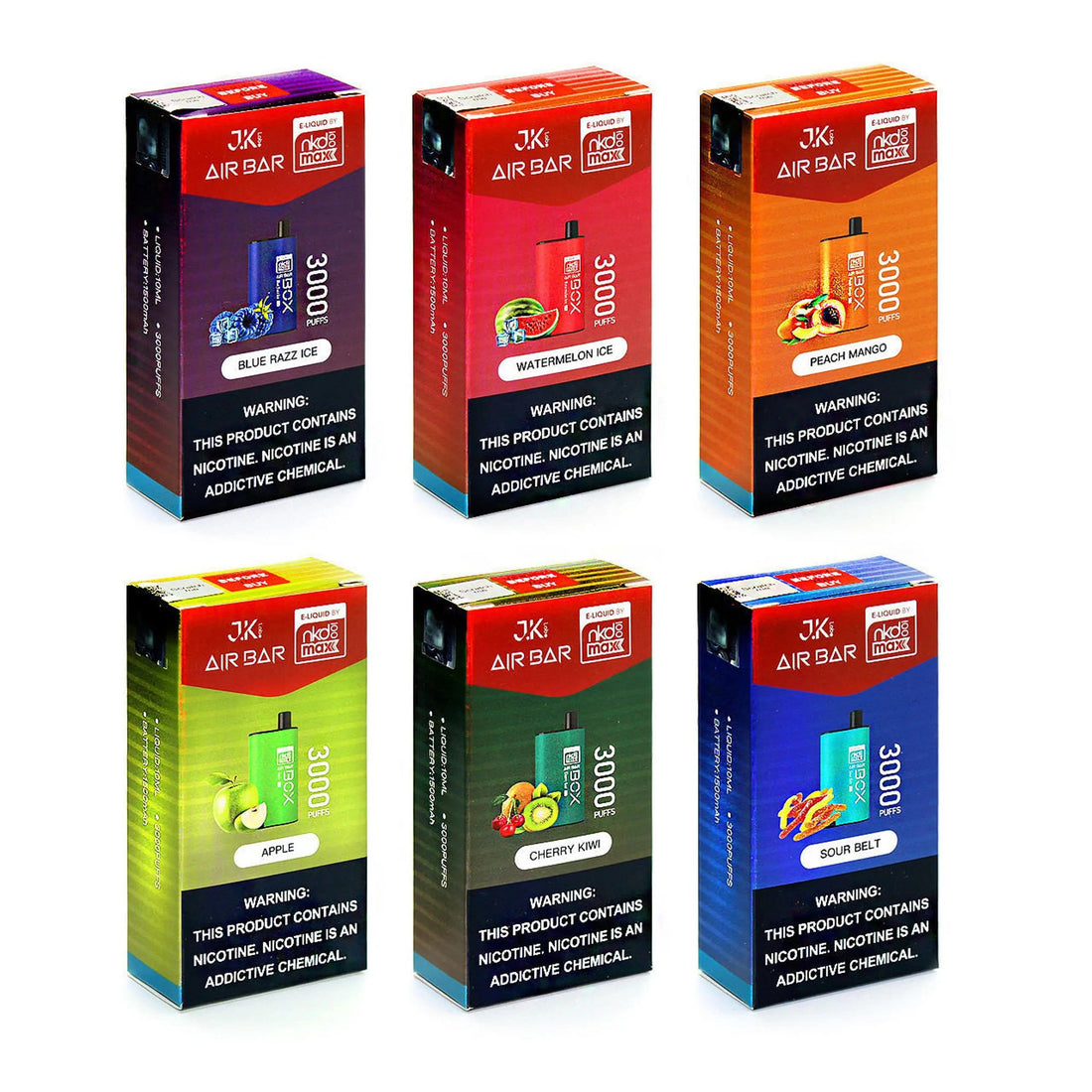Air Bar Box & NKD 100 Max 3000 Puff Disposable Flavor Options Apvs Air Bar Box & NKD 100 Max 3000 Puff Disposable Flavor Options Apvs
