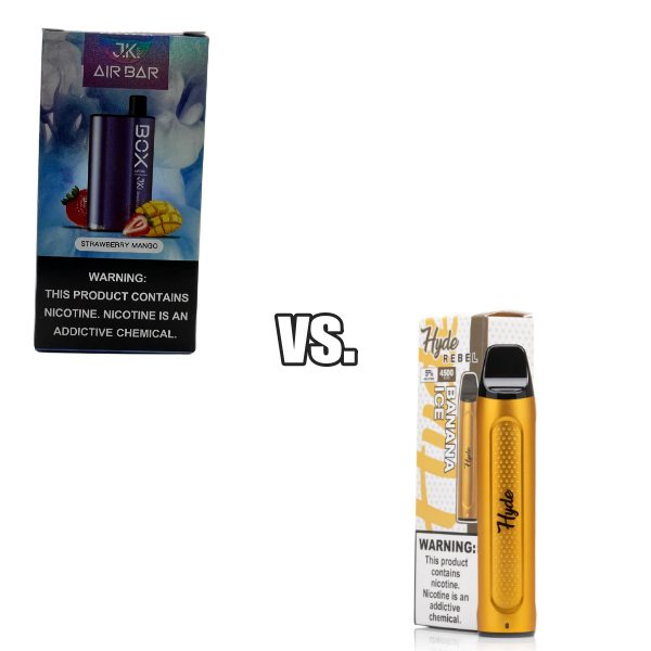 Air Bar Box vs. Hyde Rebel 4500 Puffs Apvs Air Bar Box vs. Hyde Rebel 4500 Puffs Apvs