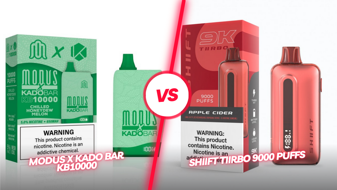 Shiift Tiirbo 9000 Puffs and Modus X Kado Bar KB10000: Which Disposable Wins?