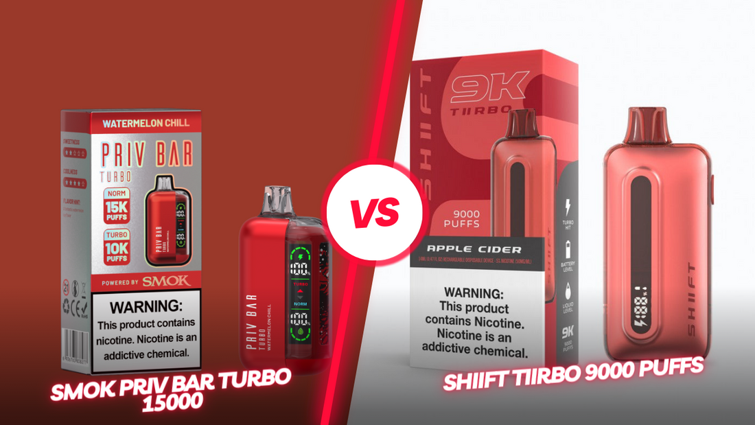 Disposable Delight: Smok Priv Bar Turbo 15000 vs. Shiift Tiirbo 9000 Puffs Face-off