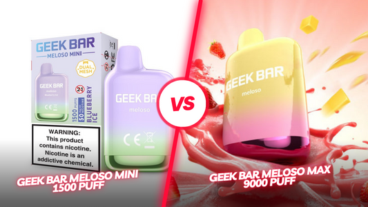 Geek Bar Meloso Mini 1500 Puff vs. Max 9000 Puff: Exploring a Spectrum of Irresistible Flavors