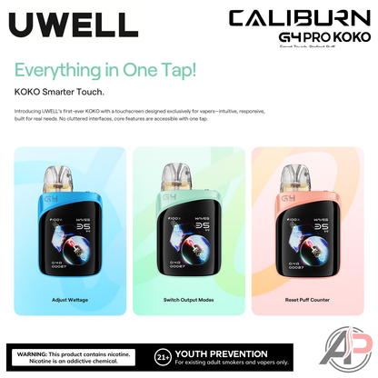 Uwell Caliburn G4 Pro Koko 35W Pod System Starter Kit Device