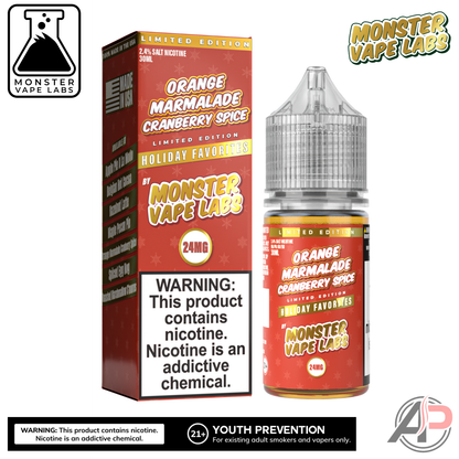 Orange Marmalade Cranberry Spice E-Liquid By Holiday Monster Vape Labs 100mL