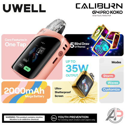Uwell Caliburn G4 Pro Koko 35W Pod System Starter Kit Device