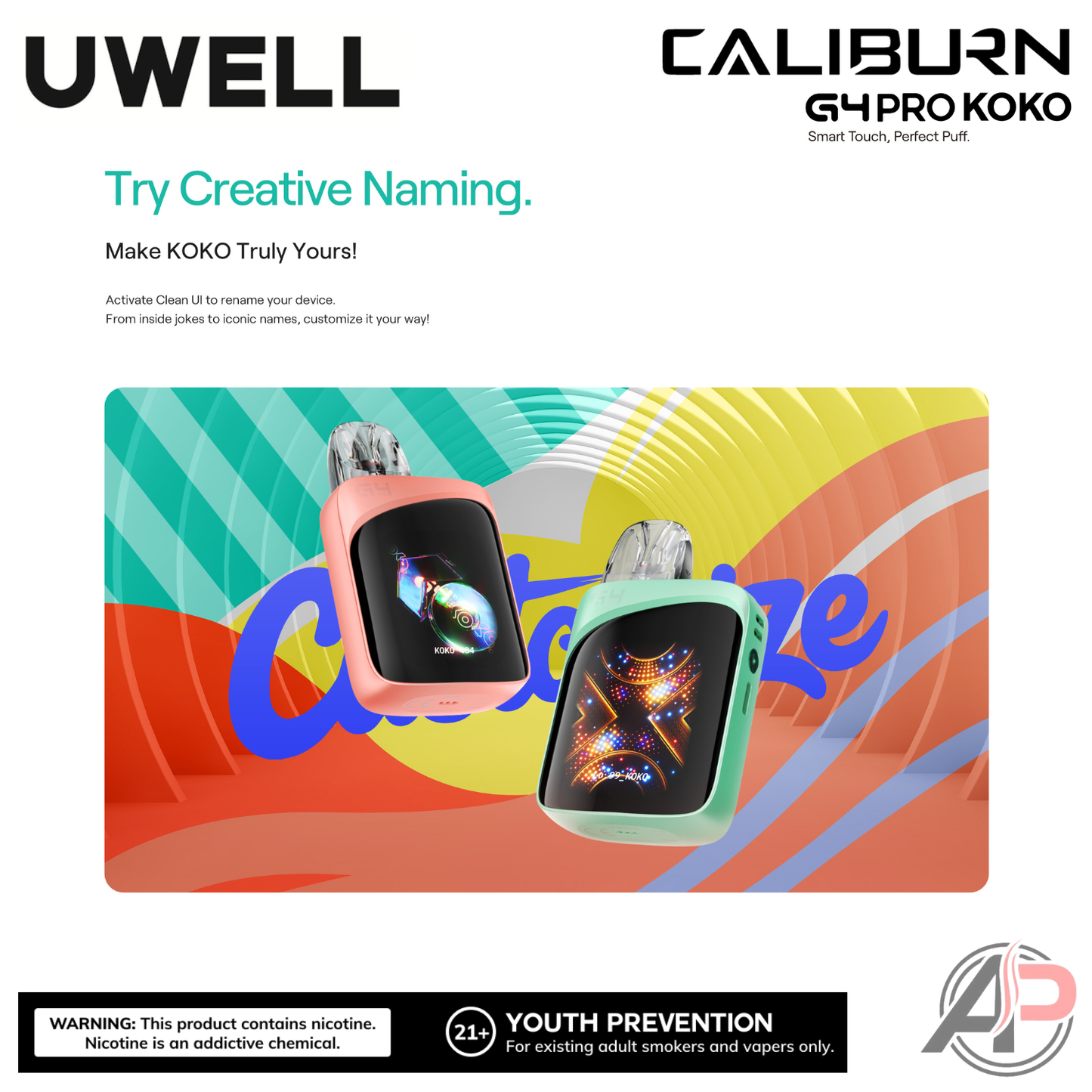 Uwell Caliburn G4 Pro Koko 35W Pod System Starter Kit Device