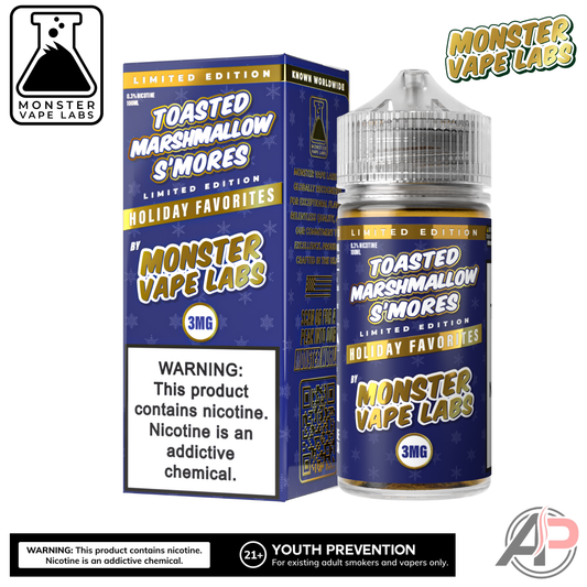 Toasted Marshmallow Smores E-Liquid By Holiday Monster Vape Labs 100mL