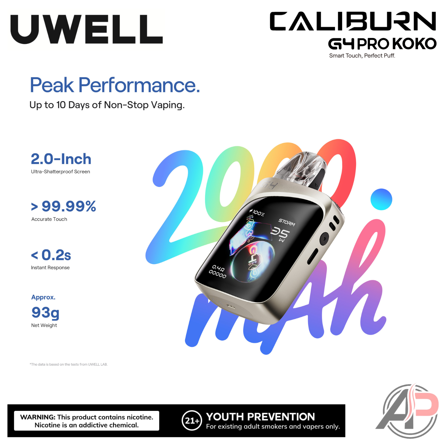 Uwell Caliburn G4 Pro Koko 35W Pod System Starter Kit Device