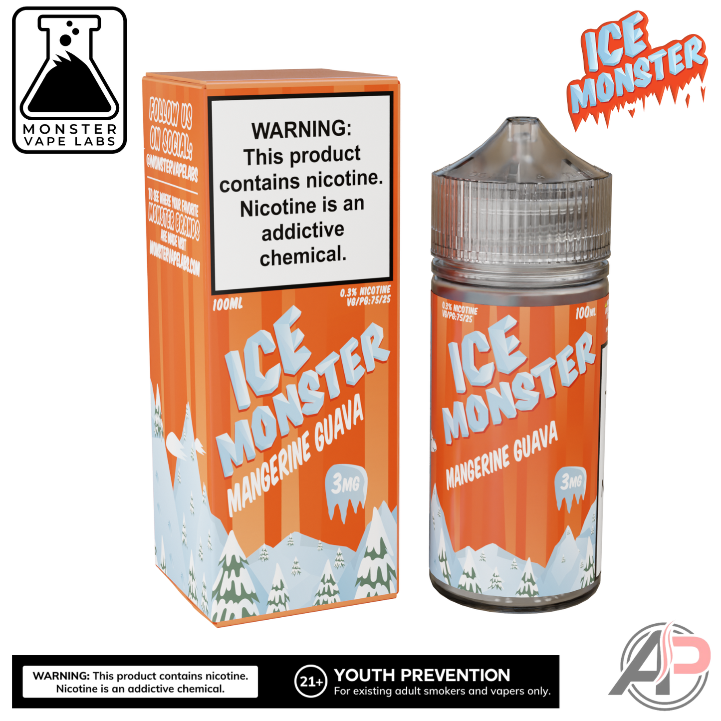 Mangerine Guava Ice E-Liquid By Ice Monster Vape Labs 100mL