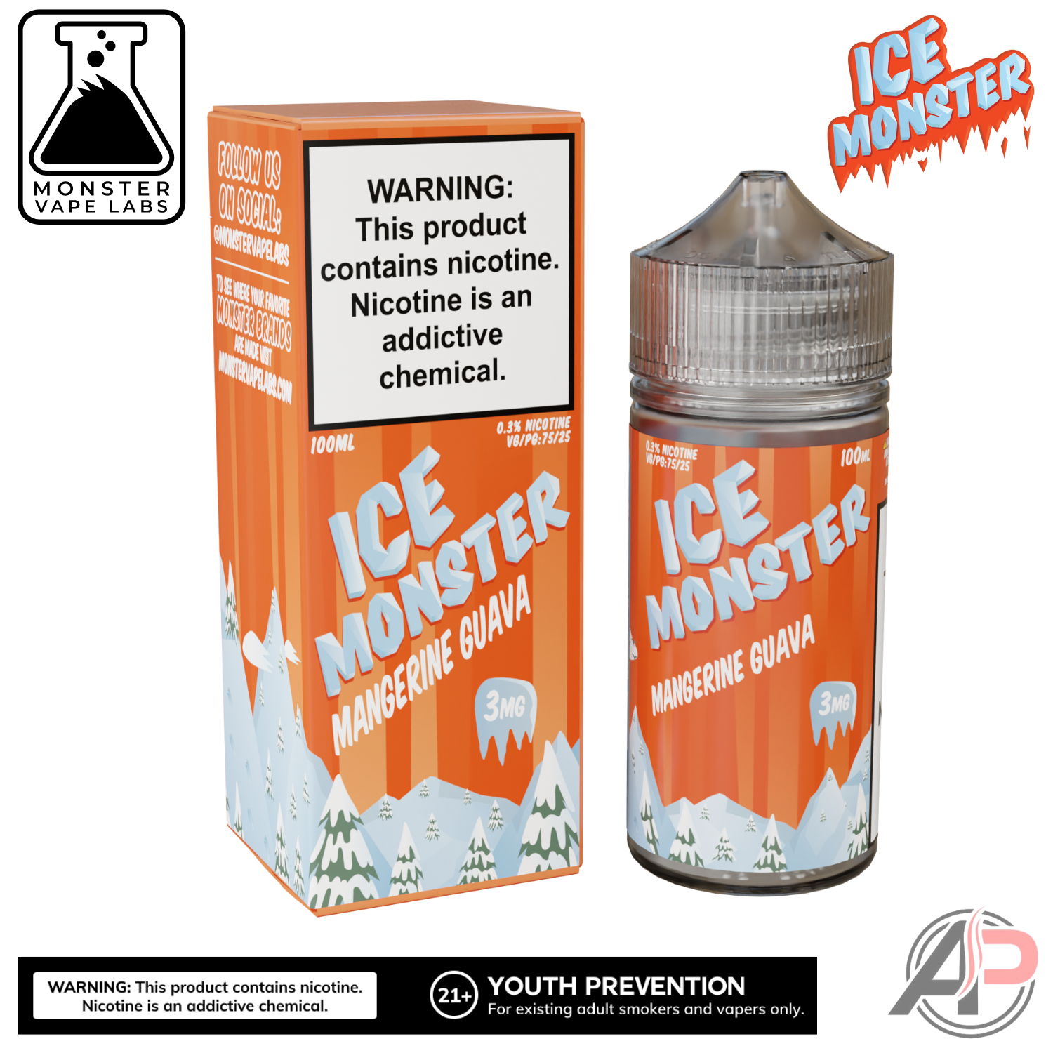 Mangerine Guava Ice E-Liquid By Ice Monster Vape Labs 100mL