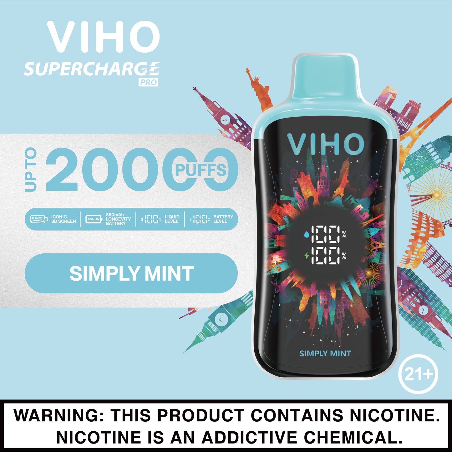 Viho Supercharge Pro 20000 Puffs Disposable Vape Device