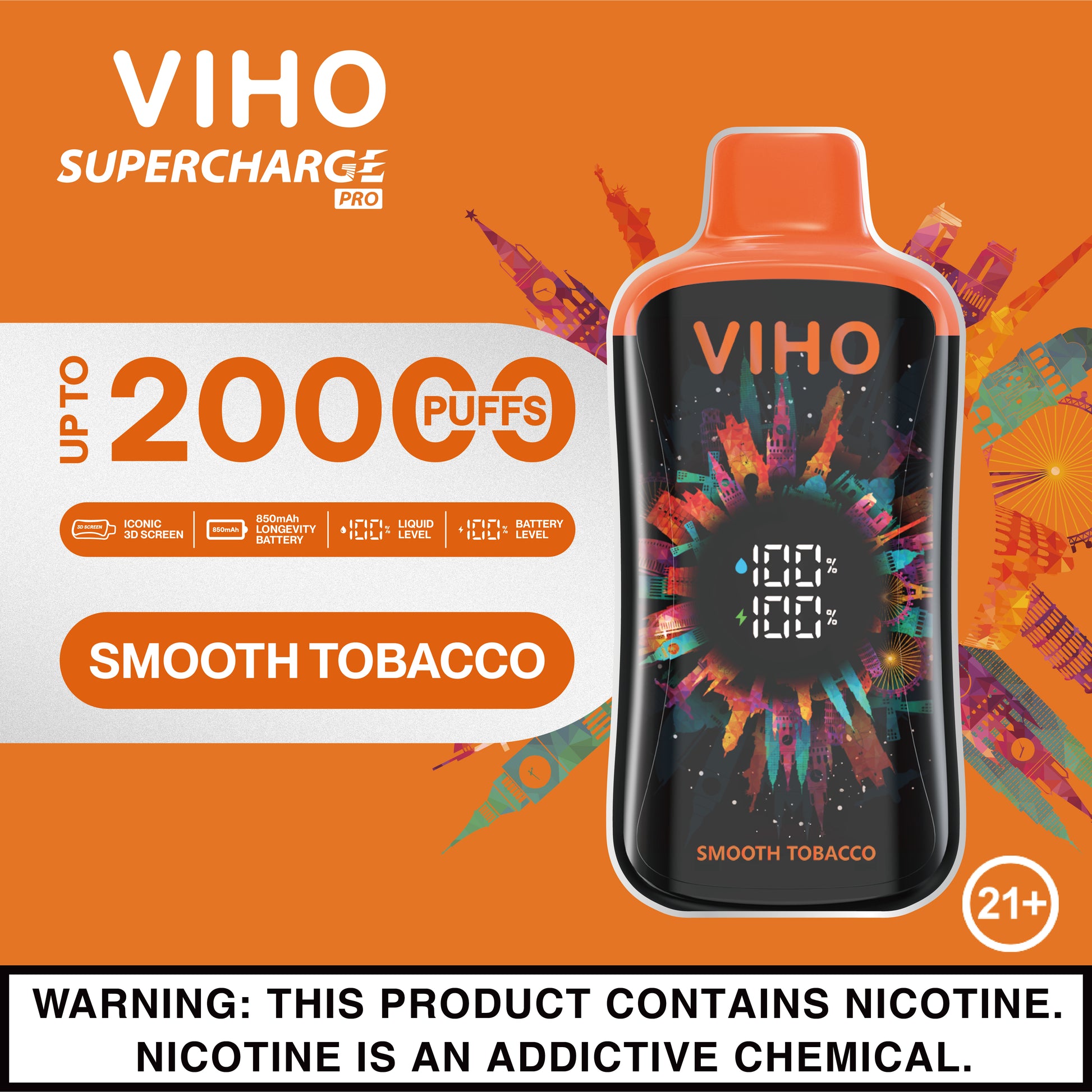 Viho Supercharge Pro 20000 Puffs Disposable Vape Device