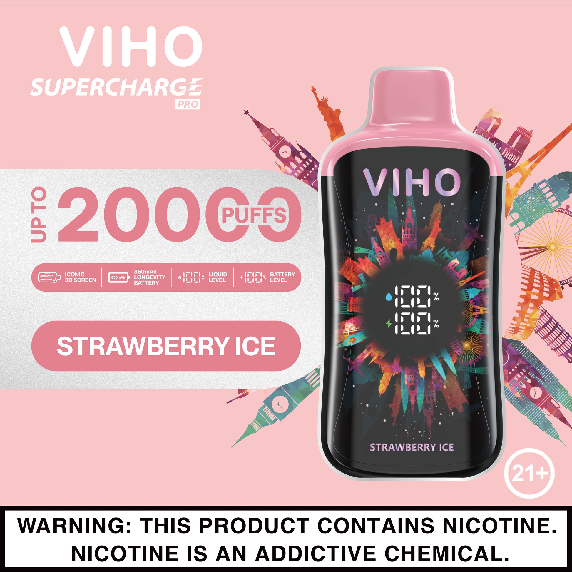 Viho Supercharge Pro 20000 Puffs Disposable Vape Device