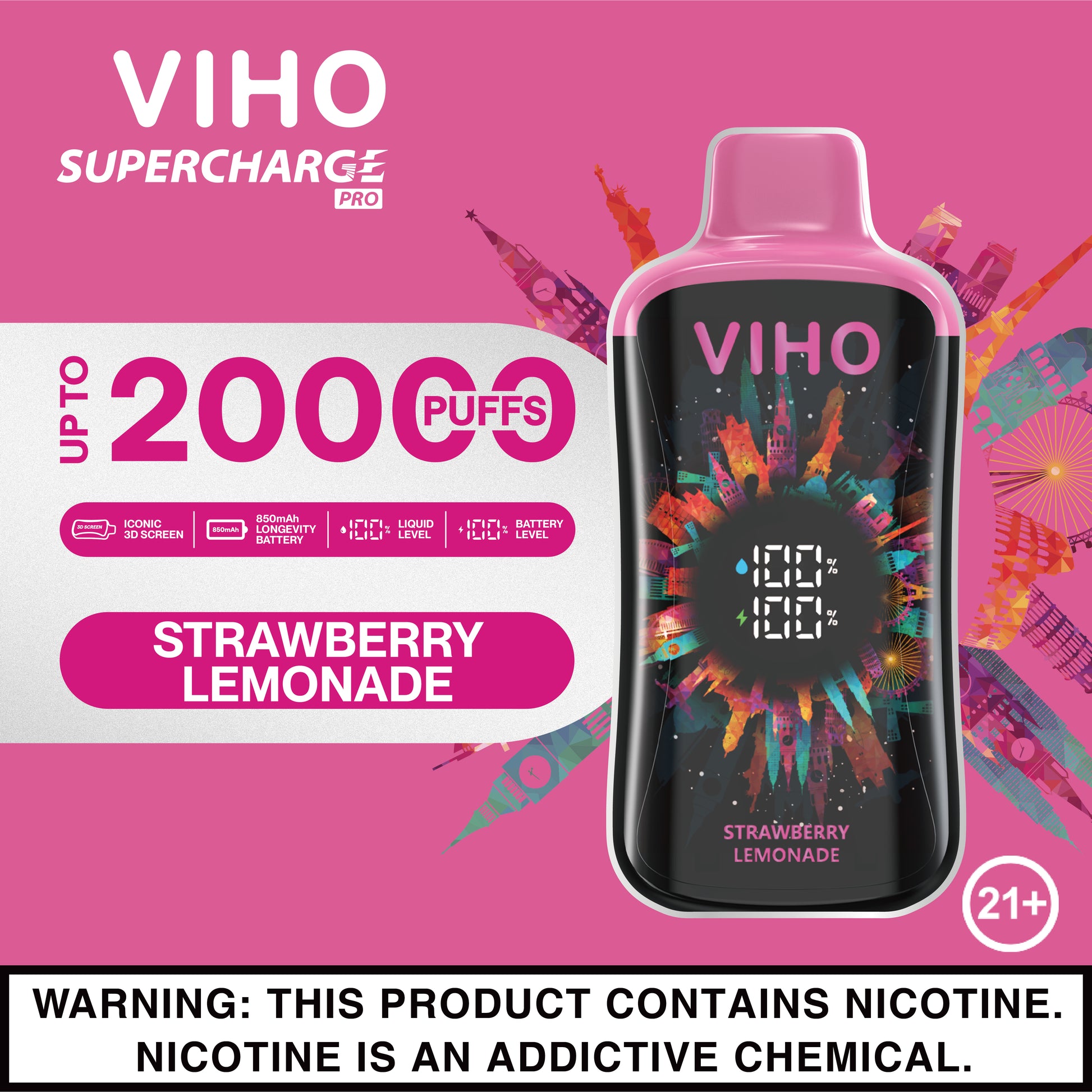 Viho Supercharge Pro 20000 Puffs Disposable Vape Device