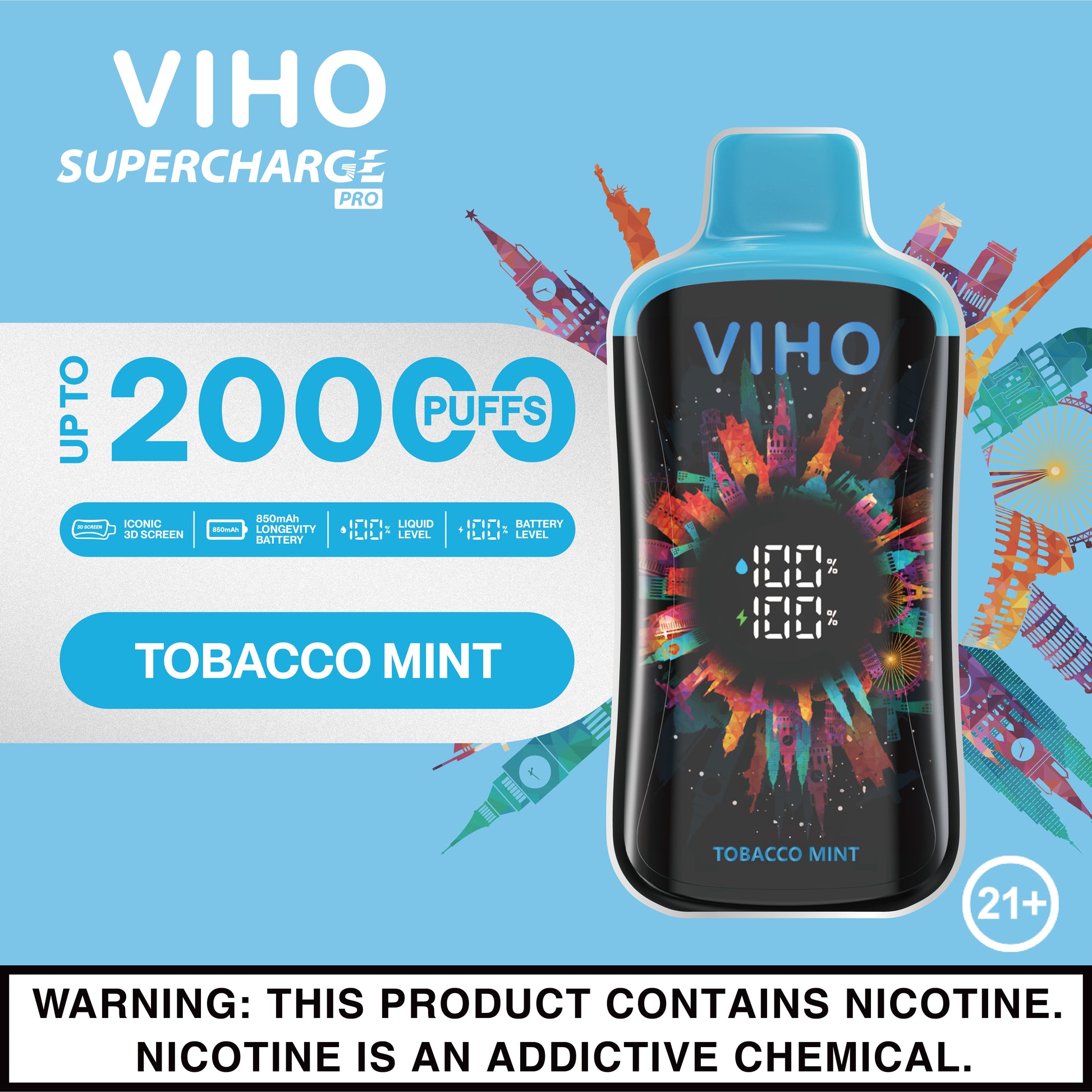 Viho Supercharge Pro 20000 Puffs Disposable Vape Device