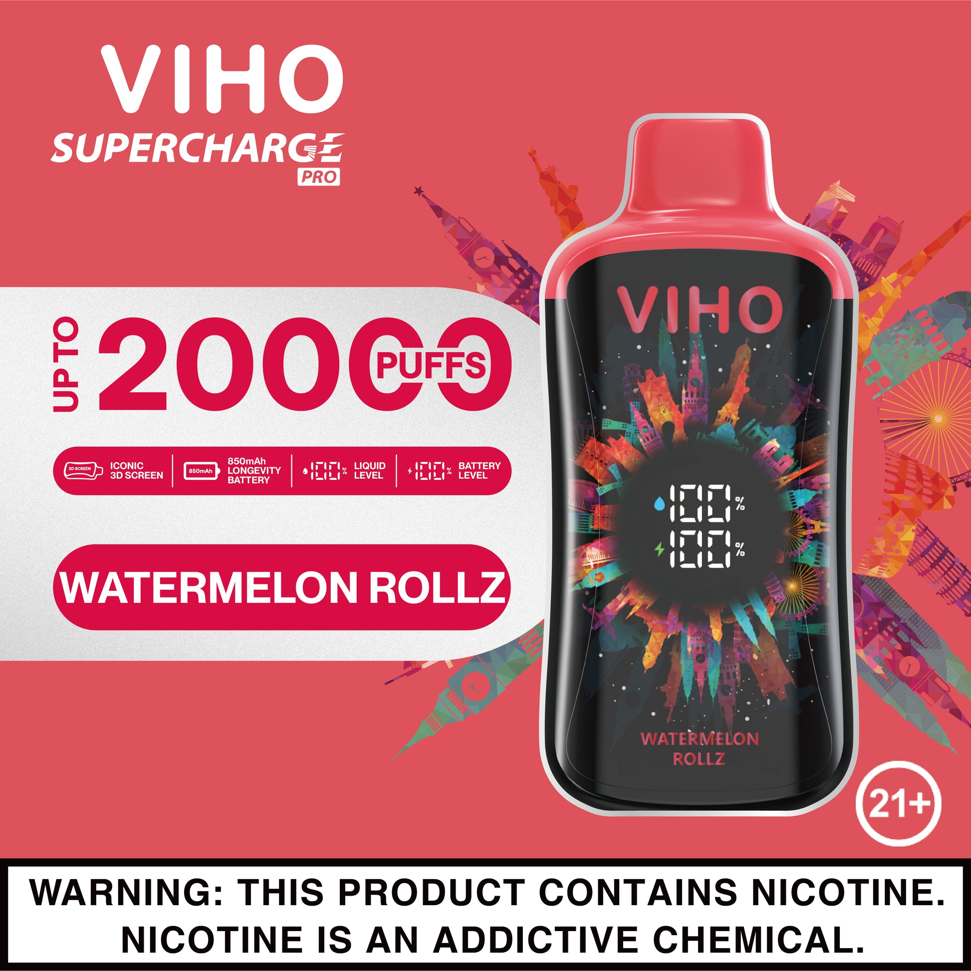 Viho Supercharge Pro 20000 Puffs Disposable Vape Device