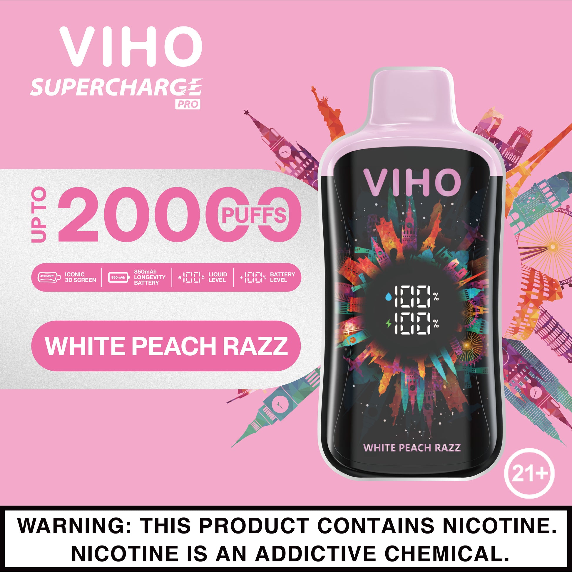 Viho Supercharge Pro 20000 Puffs Disposable Vape Device