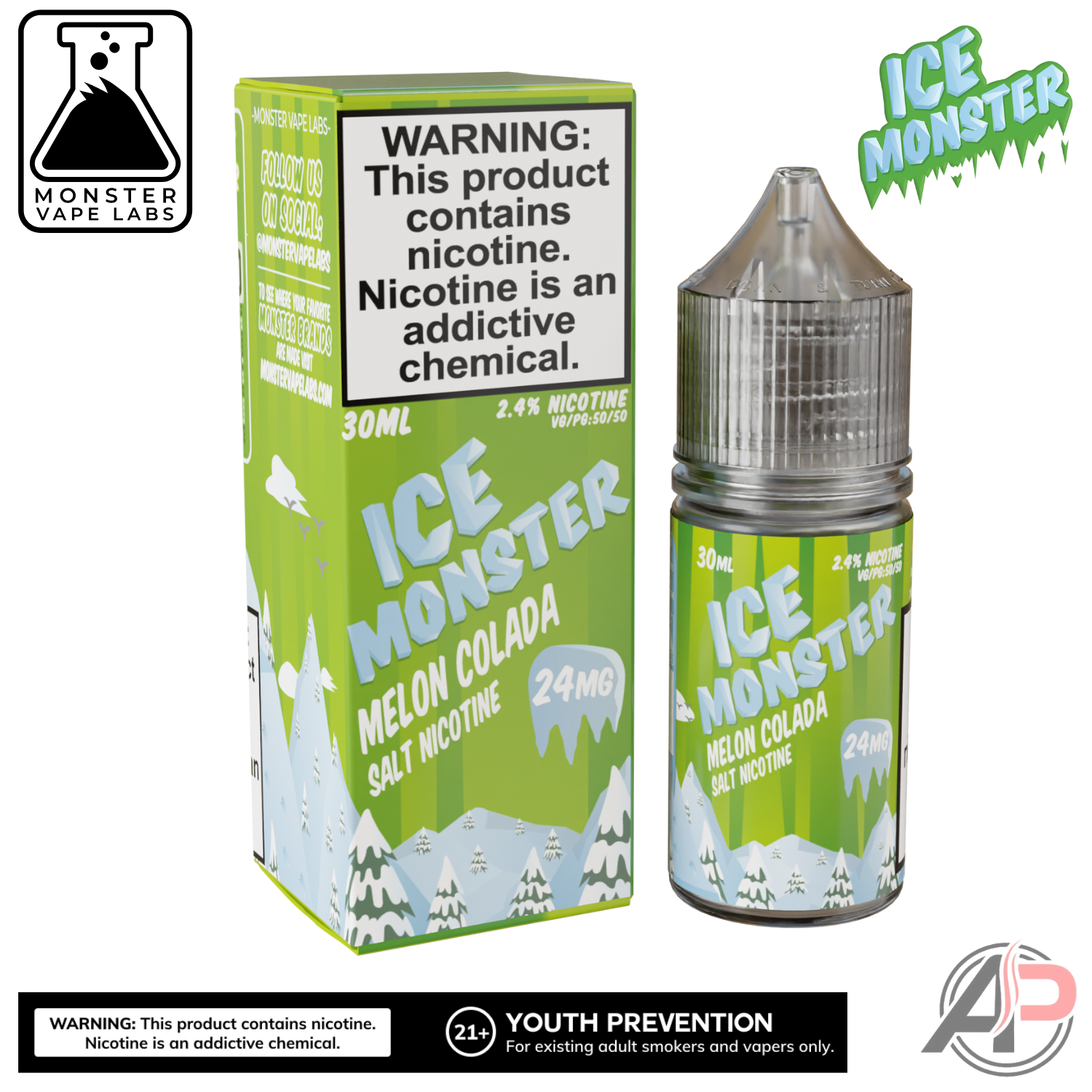 Melon Colada Ice E-Liquid By Ice Monster Vape Labs 100mL