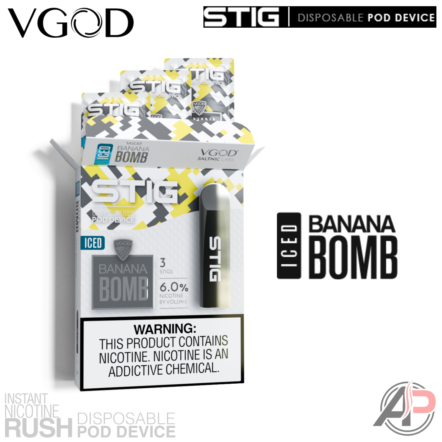 Vgod Stig Disposable Vape Device 3 Pack