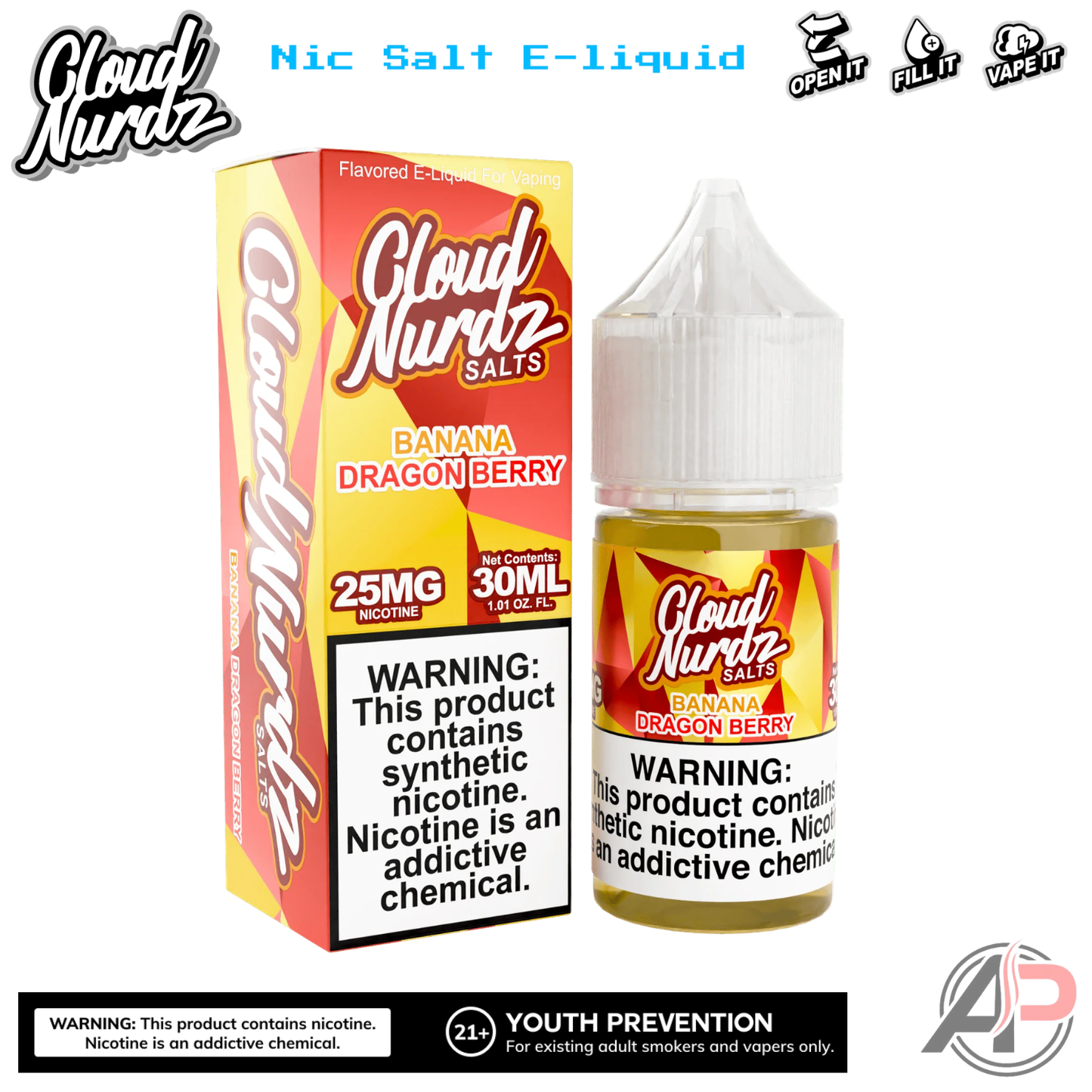 Cloud Nurdz Banana Dragon Berry E-Liquid 100mL