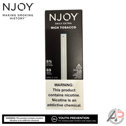 Njoy Daily Extra Rich Tobacco Disposable Vape Device Njoy Daily Extra Rich Tobacco 6.0% 60mg