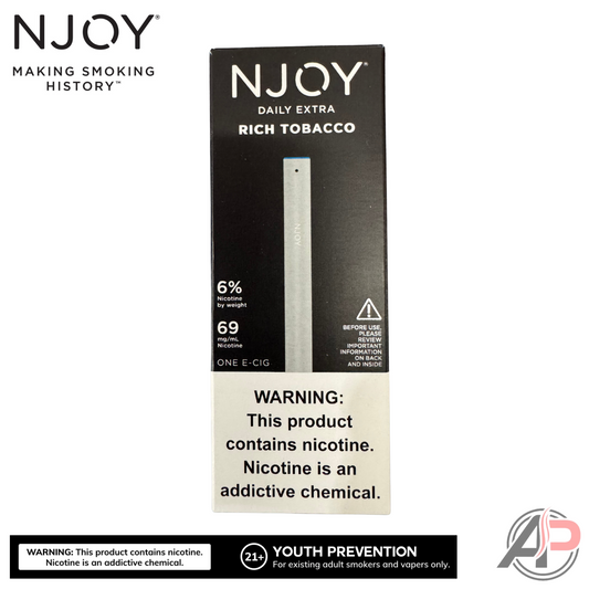 Njoy Daily Extra Rich Tobacco Disposable Vape Device Njoy Daily Extra Rich Tobacco 6.0% 60mg