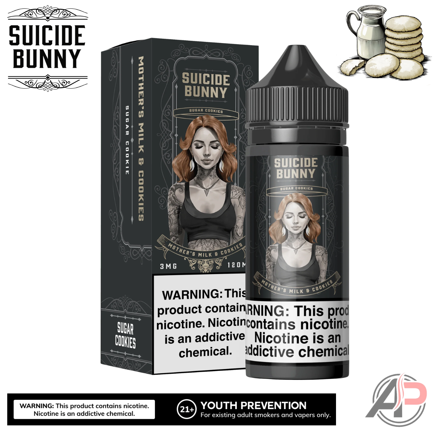 Suicide Bunny Mothers Milk And Cookies E-Liquid 120mL