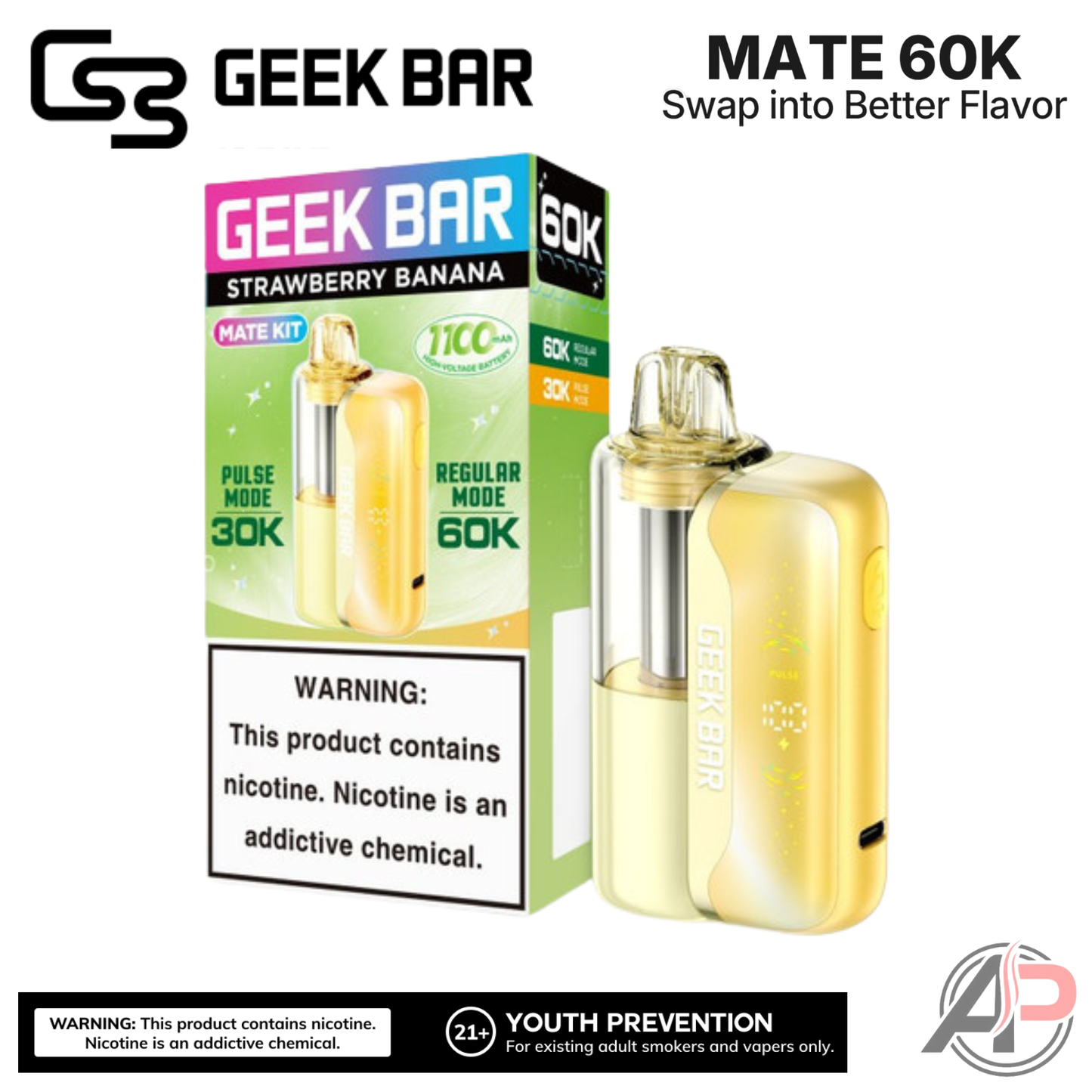 Geek Bar Mate 60,000 Puffs Disposable Vape Device Kit