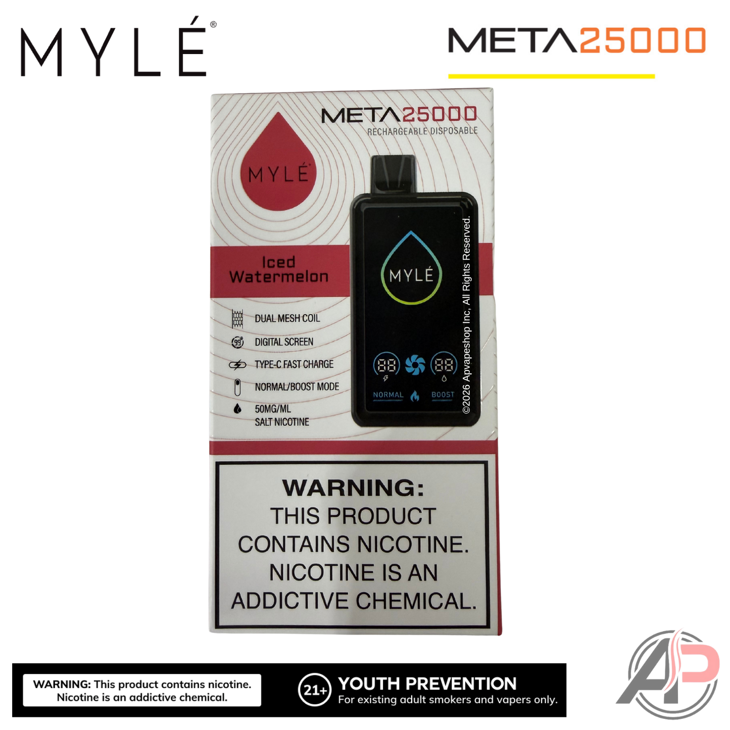 Myle Meta 25000 Puffs Disposable Vape Device
