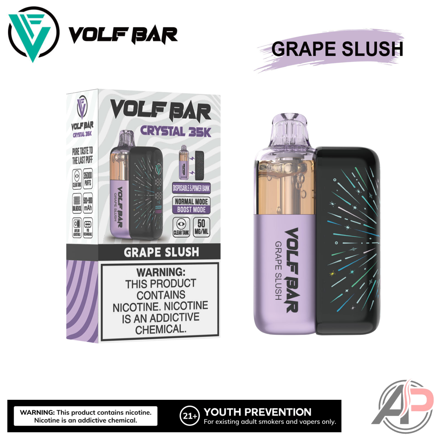 Volf Bar Crystal 35,000 Puffs Disposable Vape Device