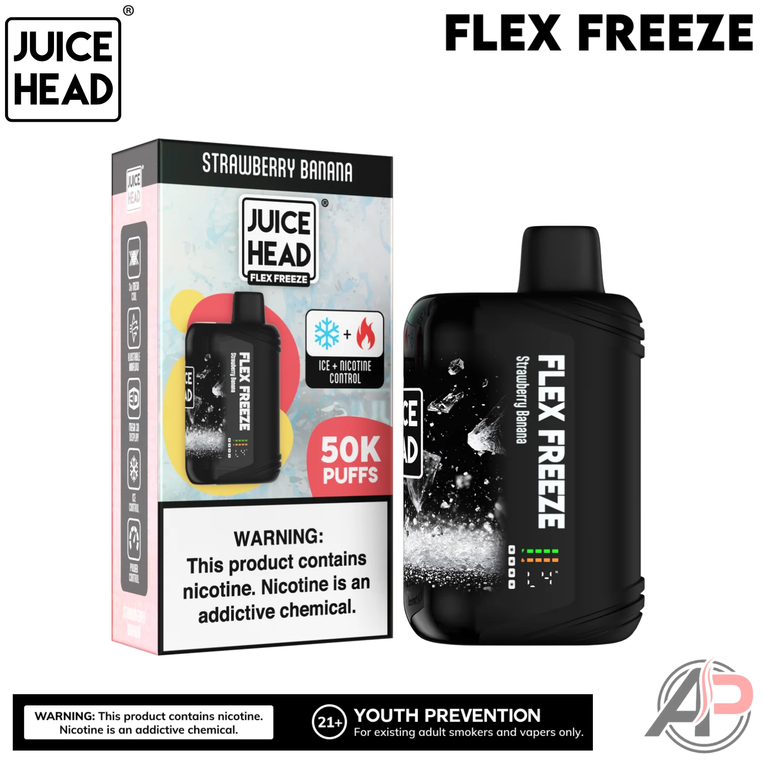 Juice Head Flex Freeze 50,000 Puffs Disposable Vape Device