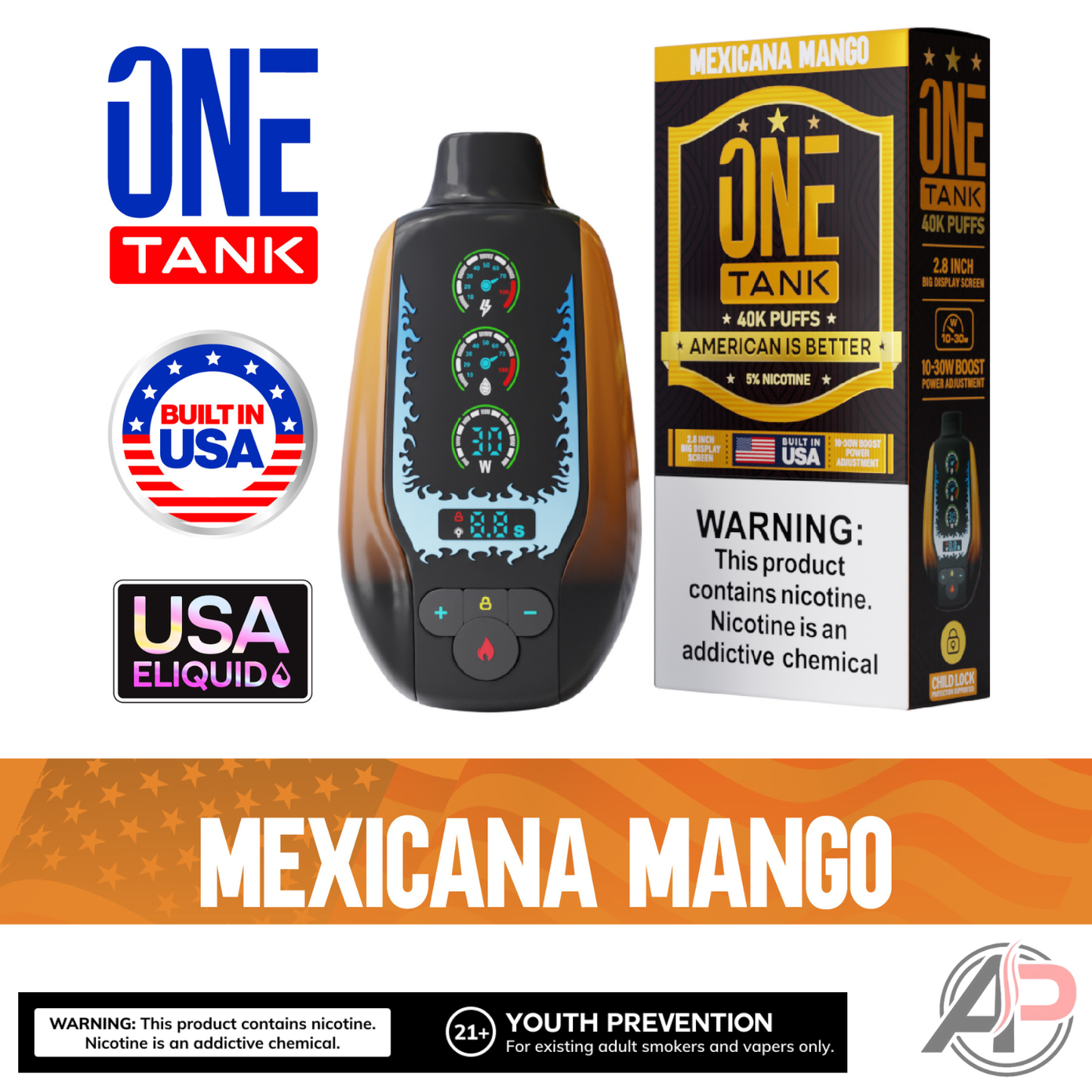 One Tank 40,000 Puffs Disposable Vape Device