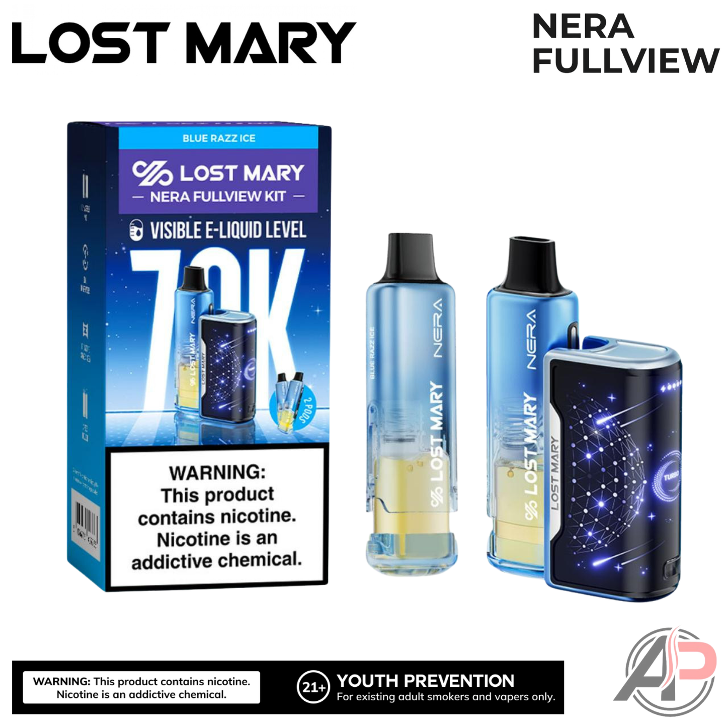Lost Mary Nera Fullview 70k Puffs Disposable Vape Device Kit
