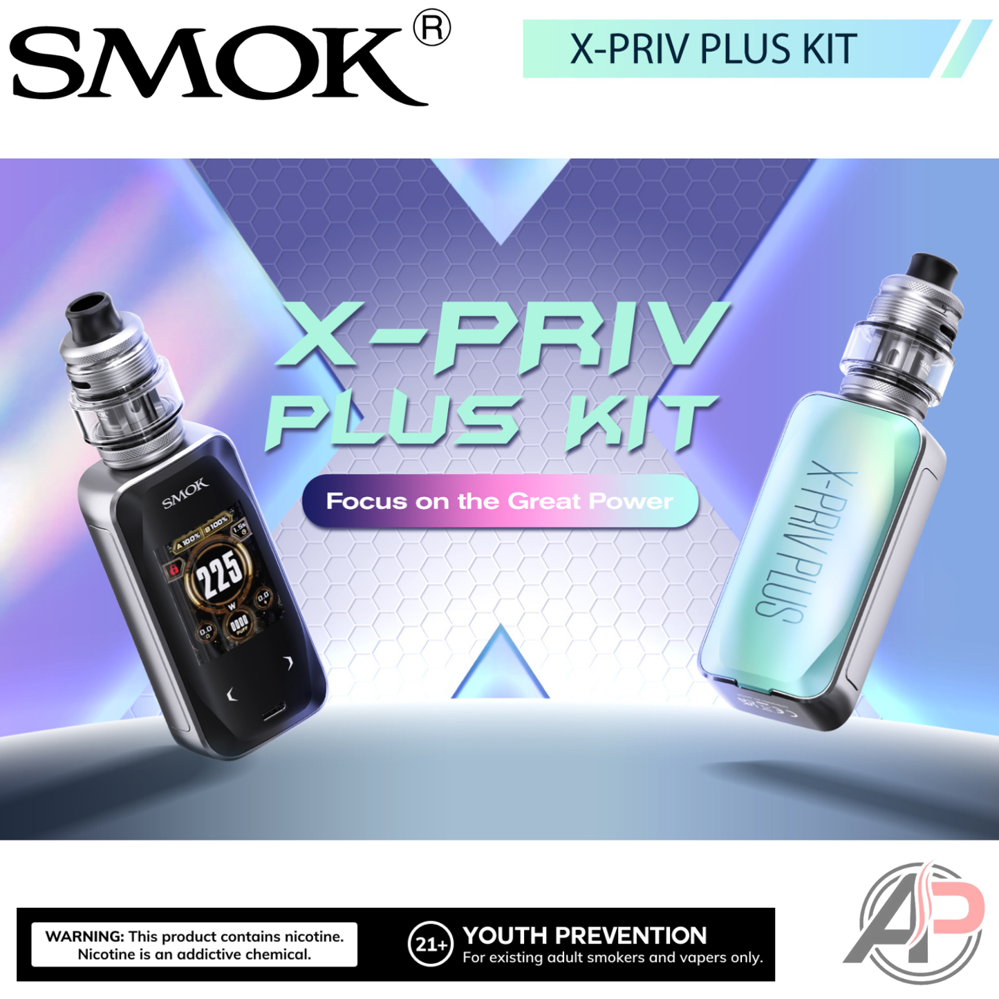Smok X-Priv Plus 225W Box Mod System Starter Kit Device