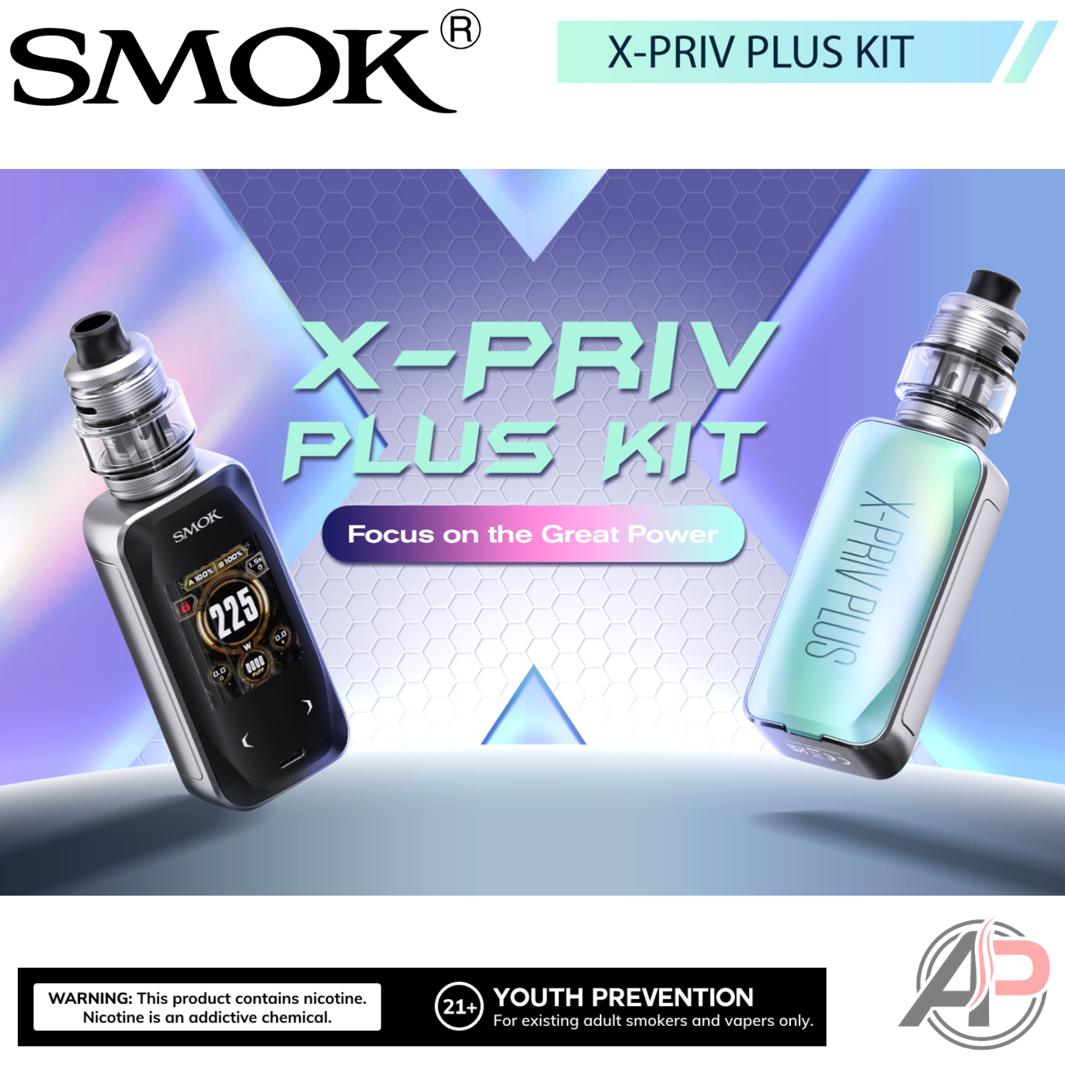 Smok X-Priv Plus 225W Box Mod System Starter Kit Device