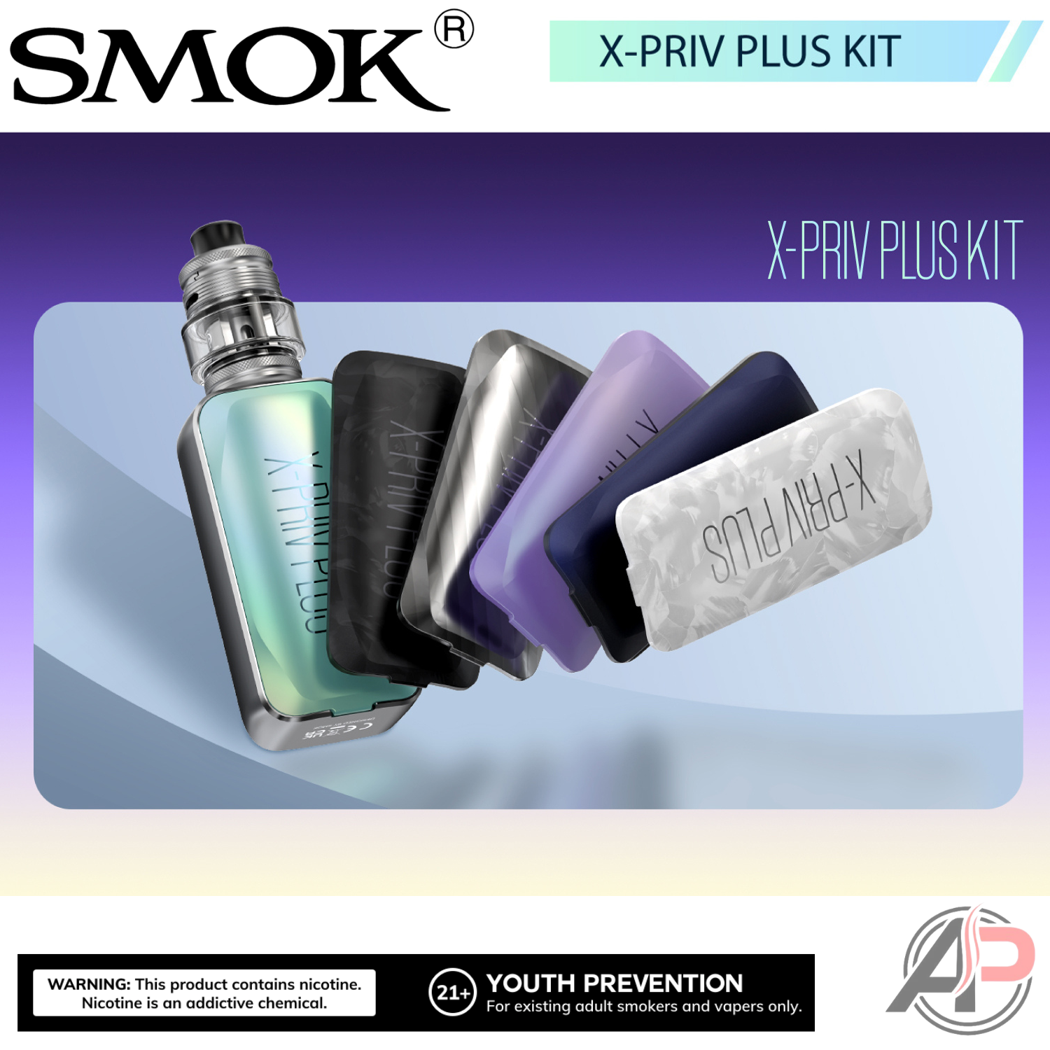 Smok X-Priv Plus 225W Box Mod System Starter Kit Device