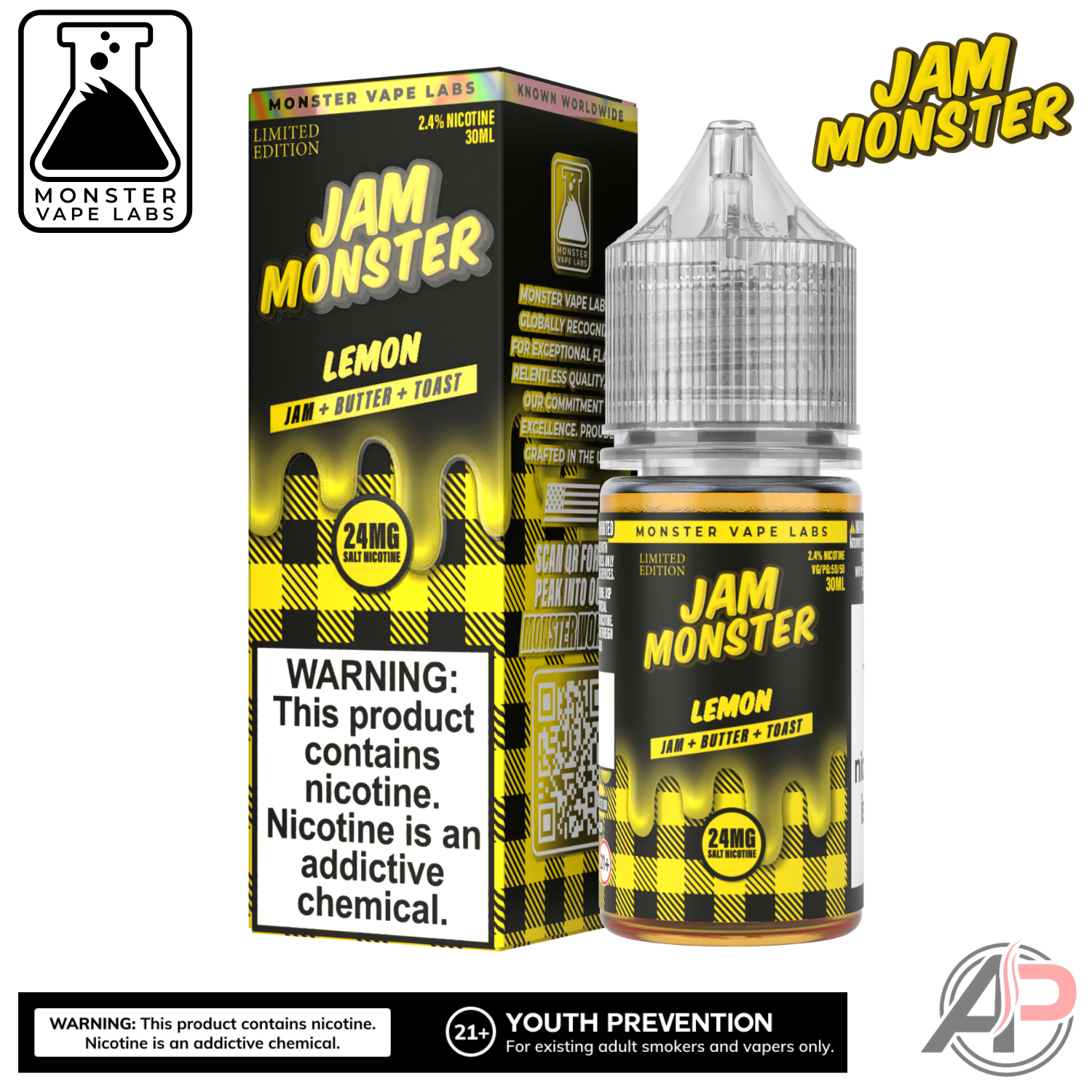 Lemon E-Liquid By Jam Monster Vape Labs 100mL