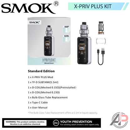 Smok X-Priv Plus 225W Box Mod System Starter Kit Device