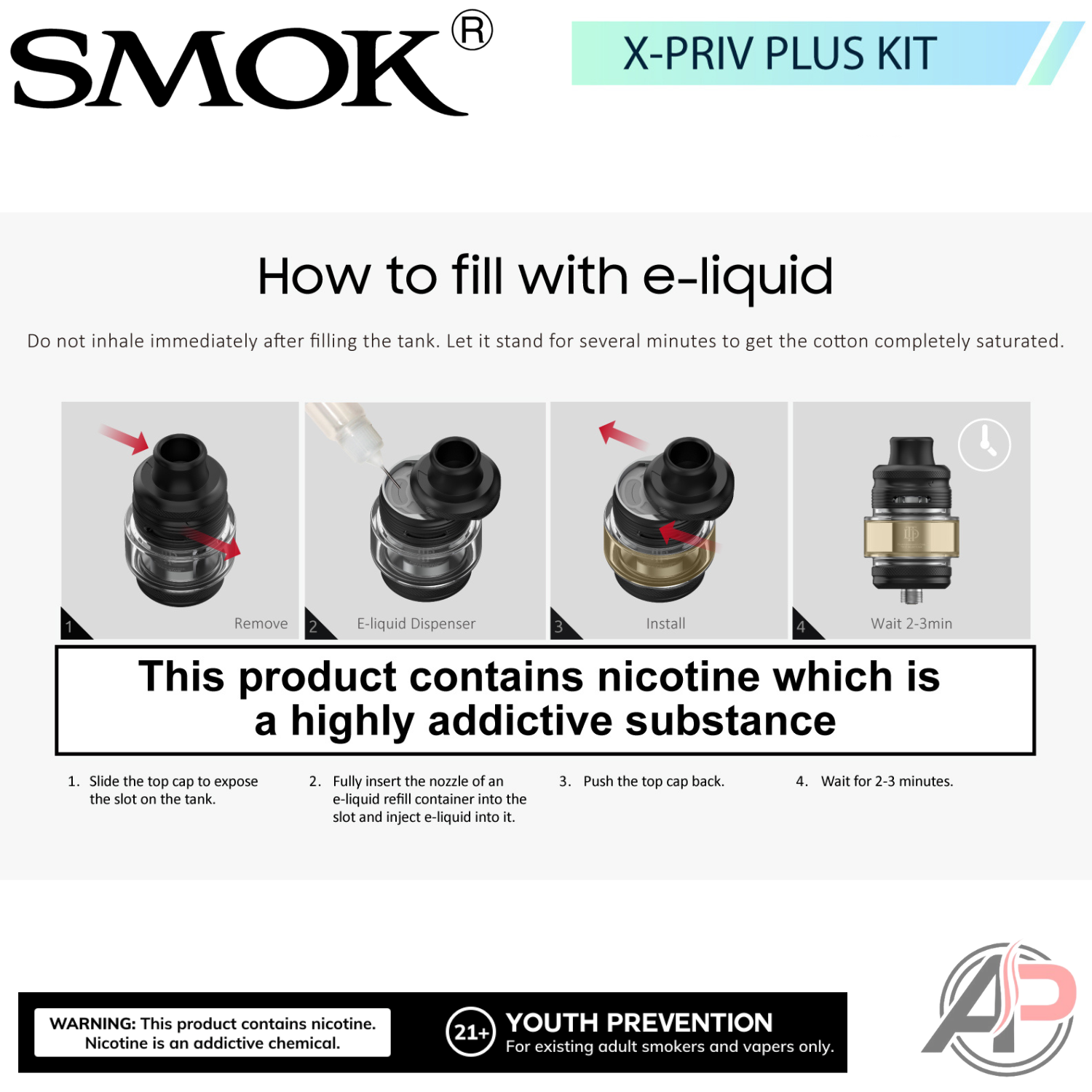 Smok X-Priv Plus 225W Box Mod System Starter Kit Device