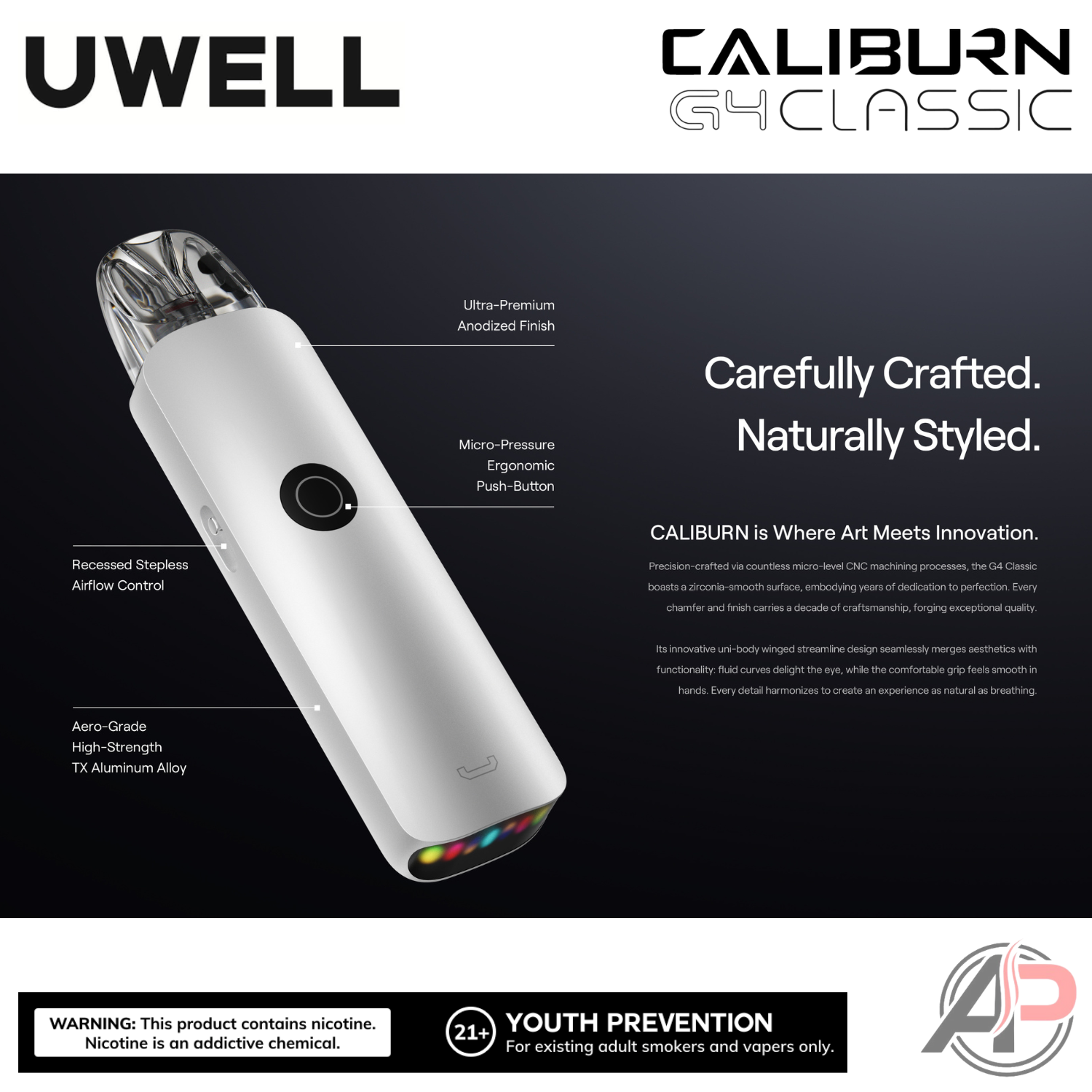 Uwell Caliburn G4 Classic Pod System Starter Kit Device Apvs Uwell Caliburn G4 Classic Pod System Starter Kit Device Apvs