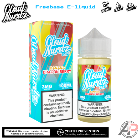 Cloud Nurdz Banana Dragon Berry Iced E-Liquid 100mL