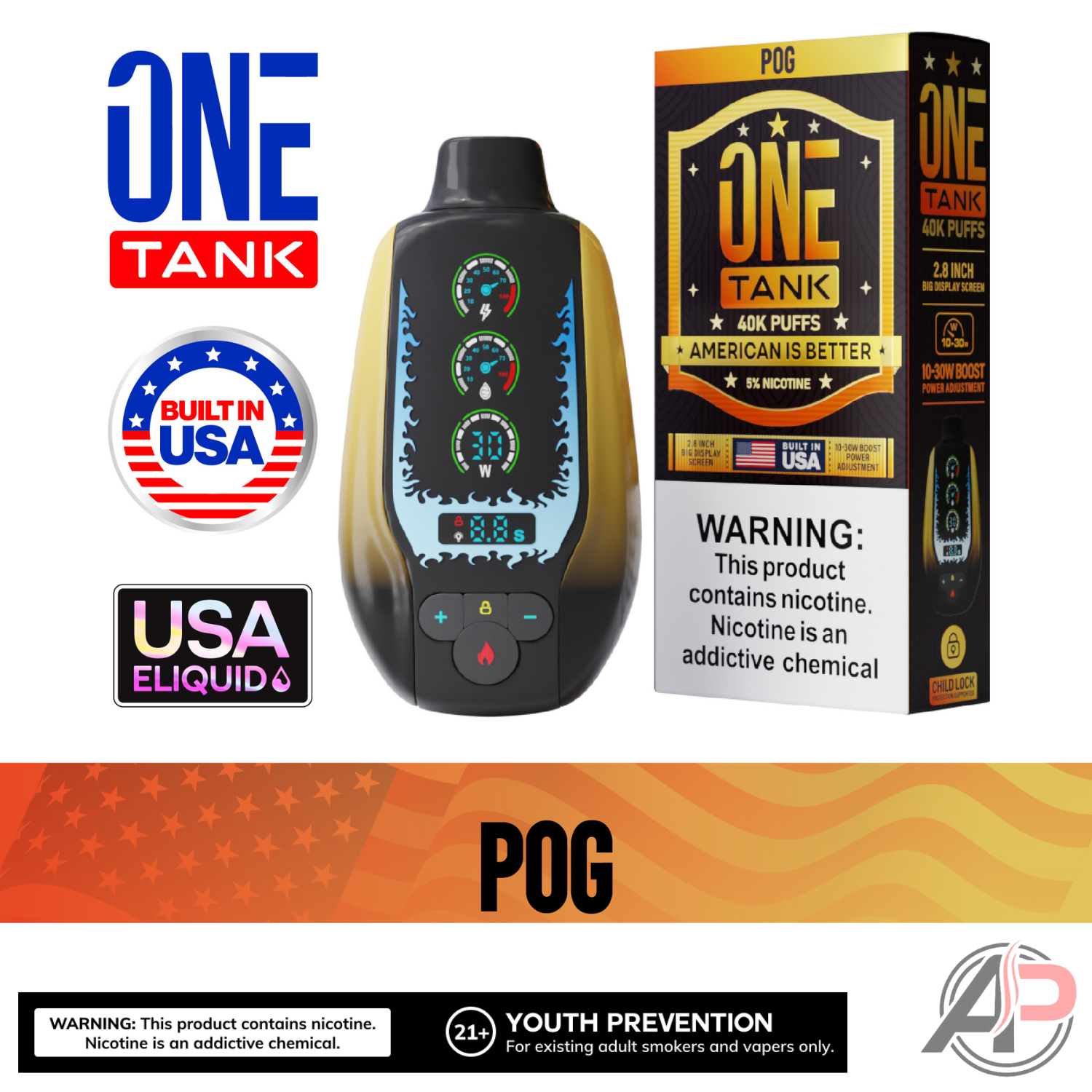 One Tank 40,000 Puffs Disposable Vape Device