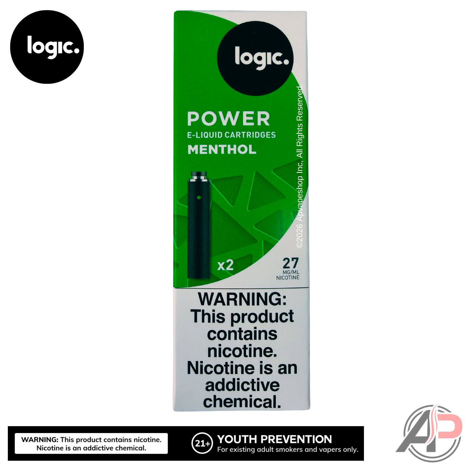 Logic Power Menthol Cartridges 2 Pack