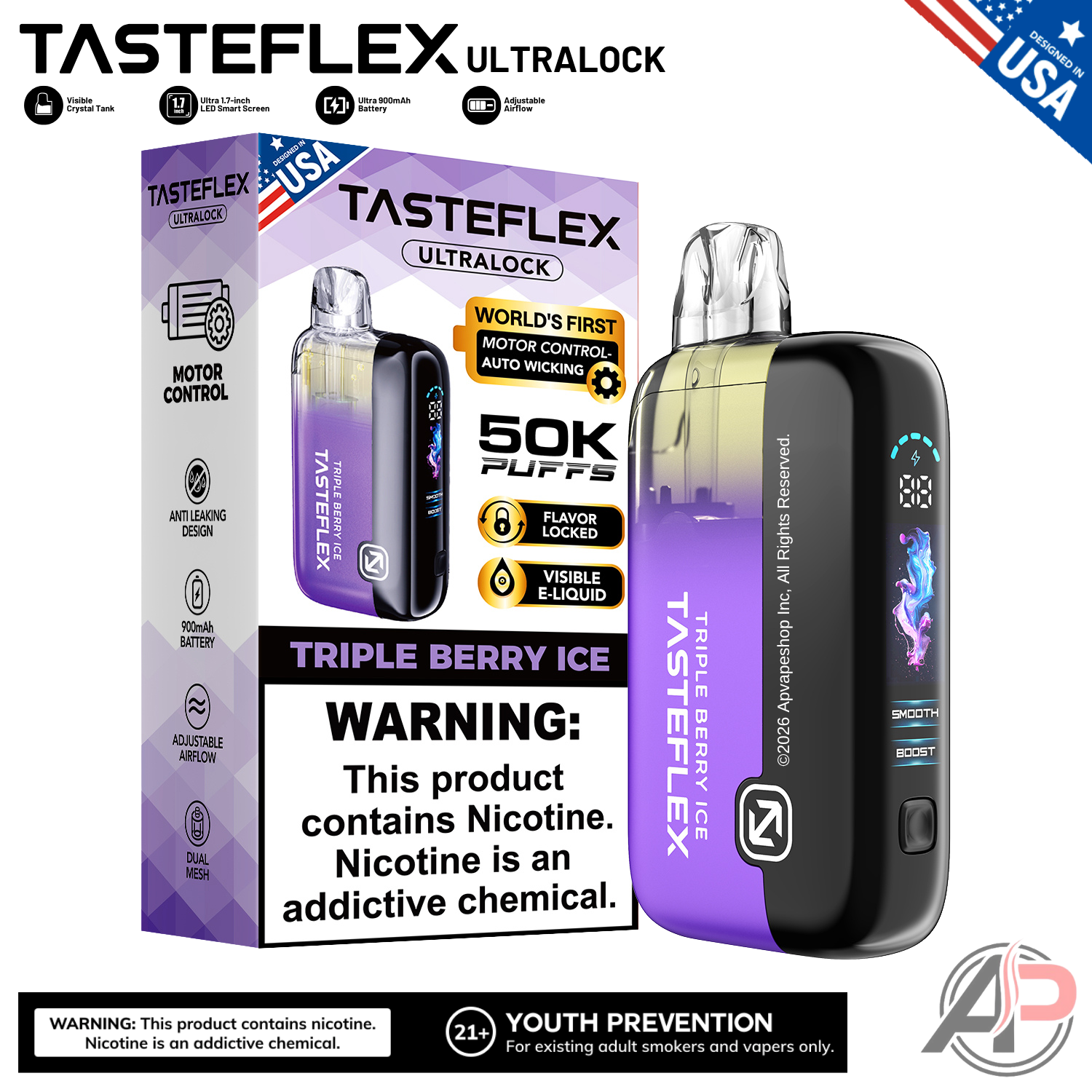 Tasteflex Ultralock 50000 Puffs Disposable Vape Device Apvs Tasteflex Ultralock 50000 Puffs Disposable Vape Device Apvs