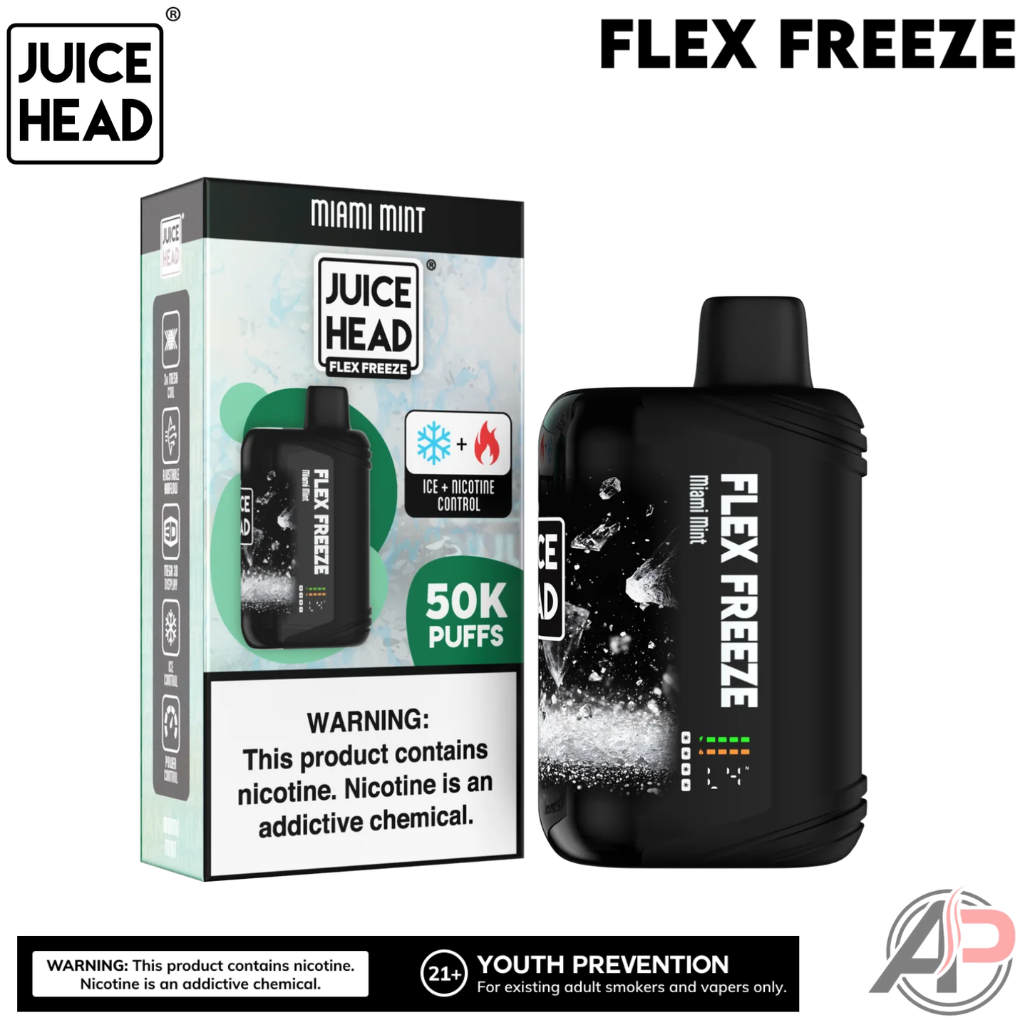Juice Head Flex Freeze 50,000 Puffs Disposable Vape Device