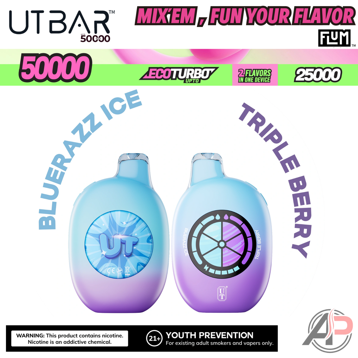 Flum UT Bar 50000 Puffs Disposable Vape Device