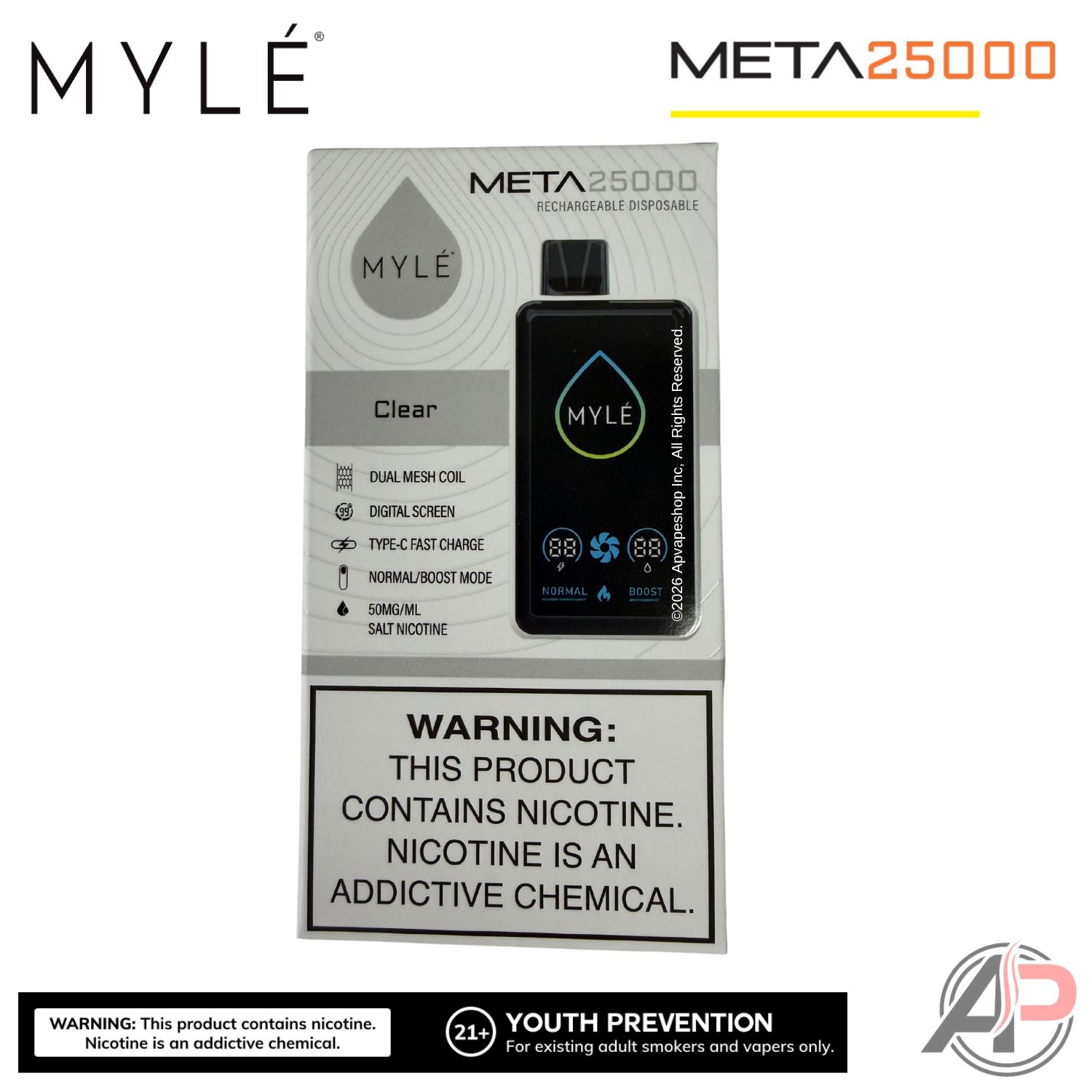 Myle Meta 25000 Puffs Disposable Vape Device