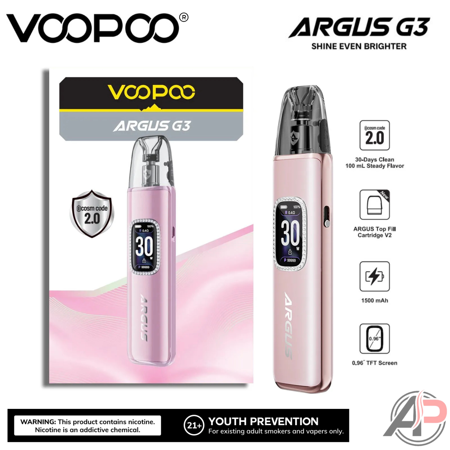Voopoo Argus G3 30w Pod System Starter Kit Device